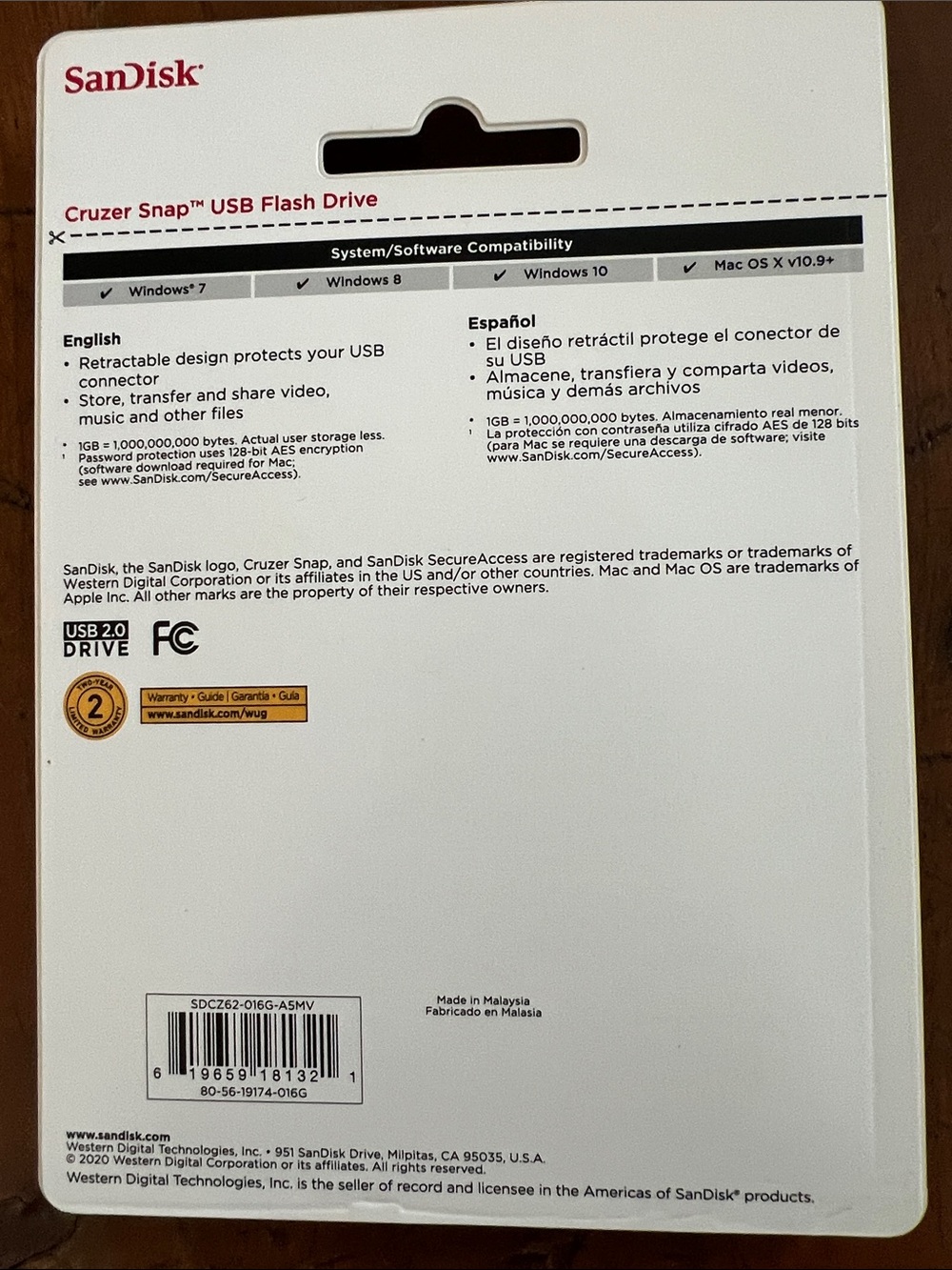 SanDisk Cruzer Snap 5-Pack USB Flash Drives - Multi Color (NEW) - Picture 2 of 2